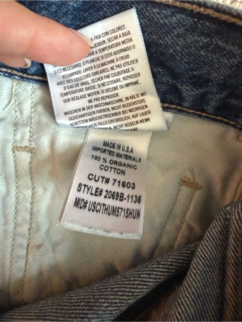 Citizens Of Humanity Blue Wide Leg Jeans with Tie Waist and Button Fly - Picture 7 of 7
